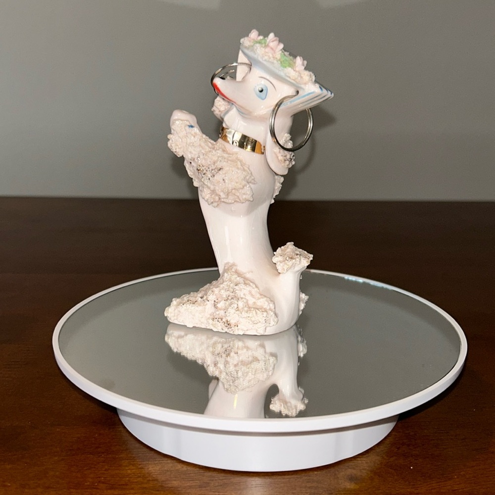Lipper & Mann Fancy French Poodle Figurine, Made in Japan Vintage Hand Painted